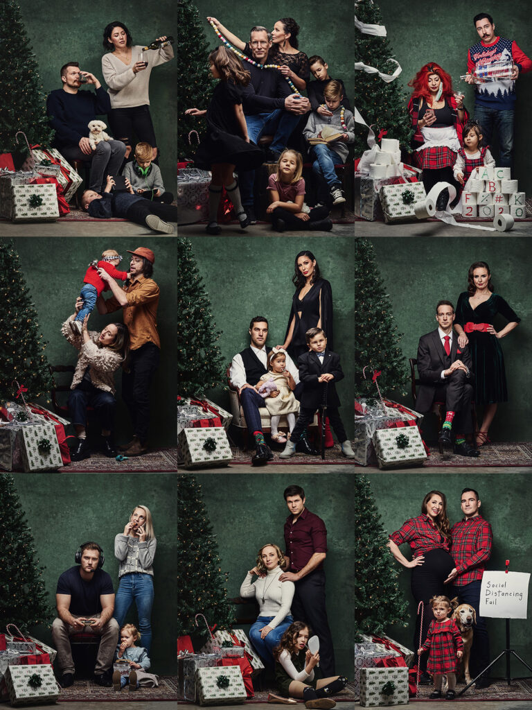 Christmas Portrait Photo Collage 2020