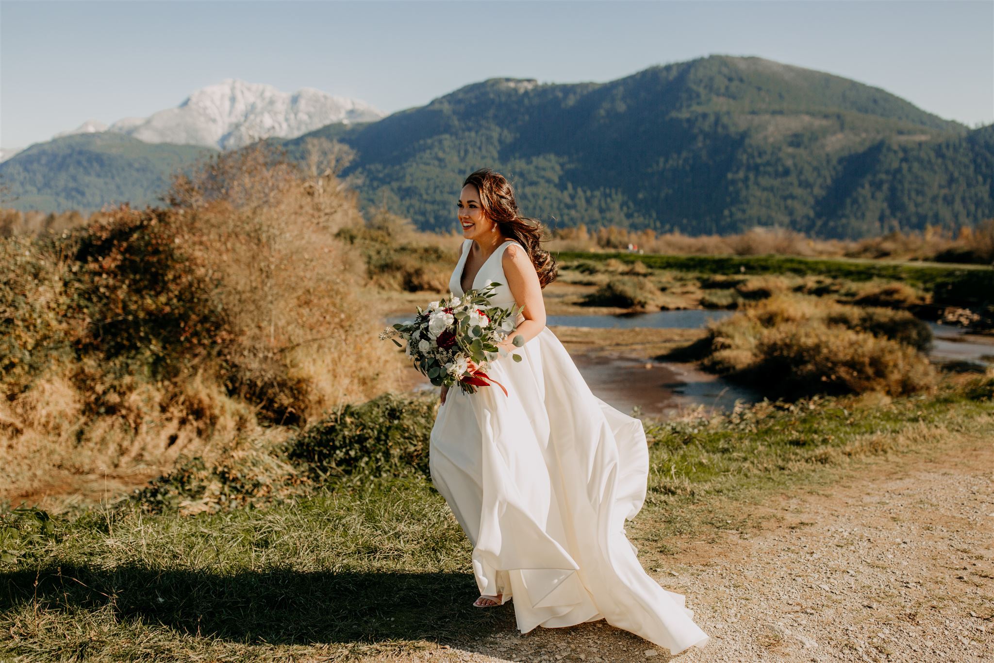 bride in nature